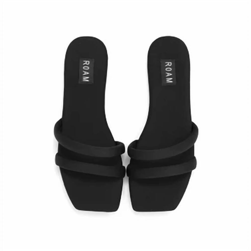 NEW ROAM women's duo slide sandal in black